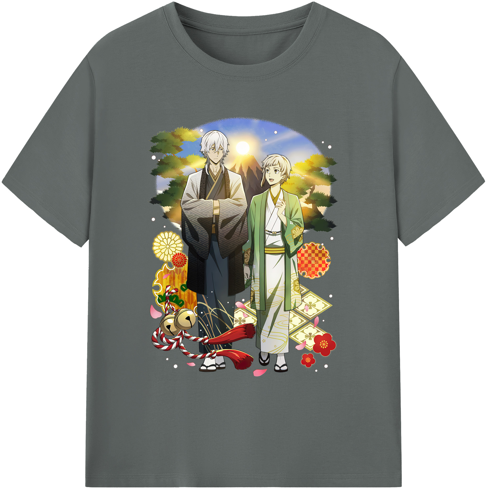（画像用） 文豪ストレイドッグス Bungo Stray Dogs 綿100％ メンズ半袖Tシャツ｜肌触りやわらか＆通気性